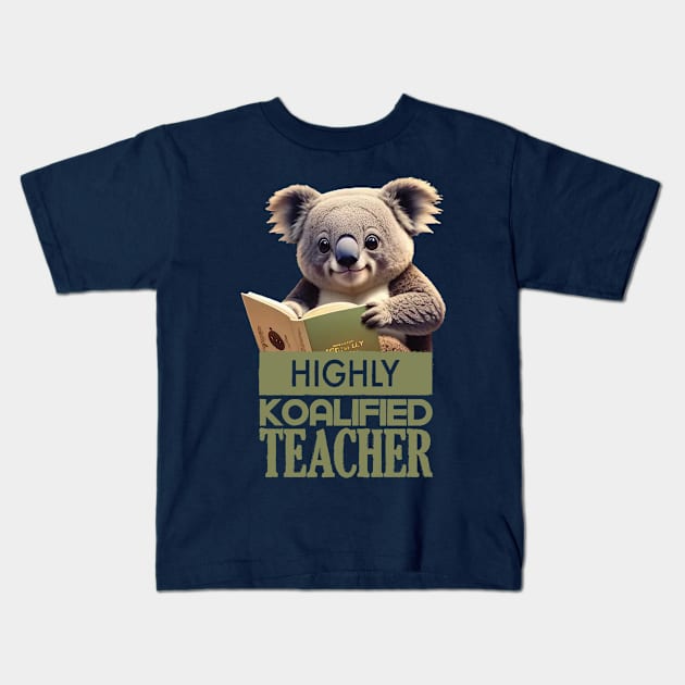 Just a Highly Koalified Teacher Koala 8 Kids T-Shirt by Dmytro